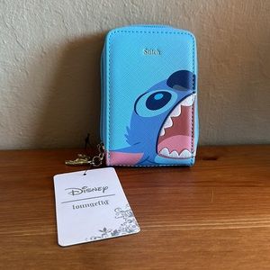 Disney Stitch Face Cardholder Wallet Zip Brand New w/ Tags